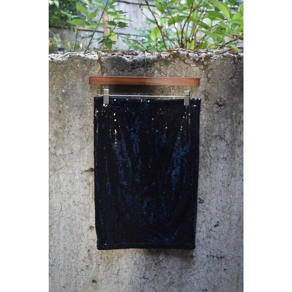 Free People Intimately Noir Sequin Mini Skirt – Size S NWT - Picture 1 of 3